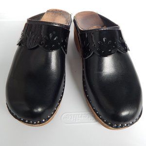 Troentorp Klimt clogs Black leather EU 39/ /US 8